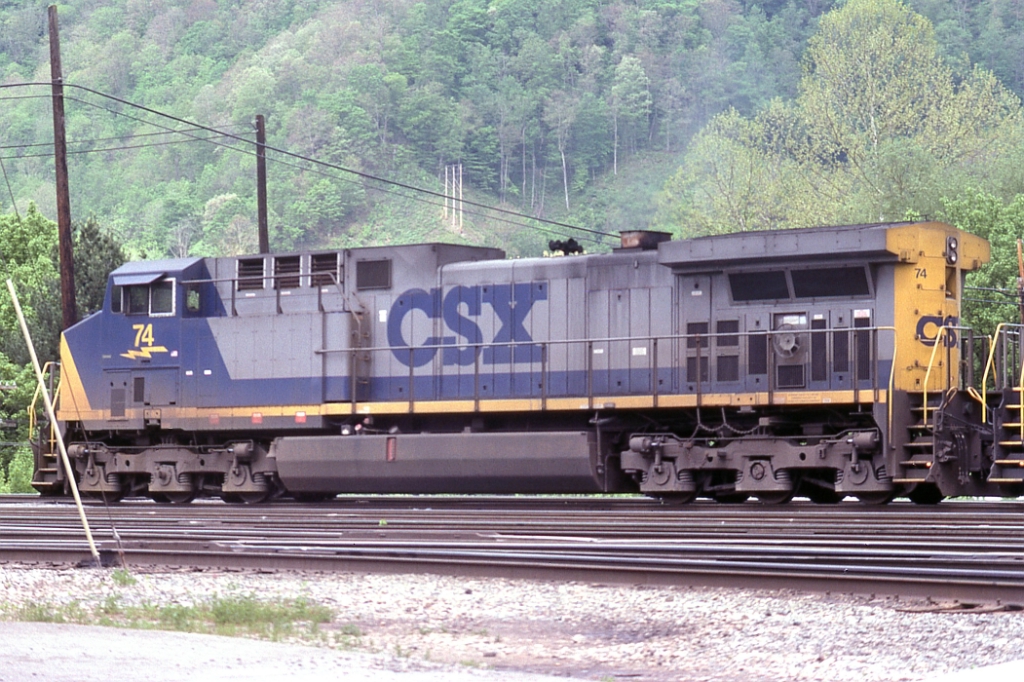 CSX 74 back then fairly new to the roster